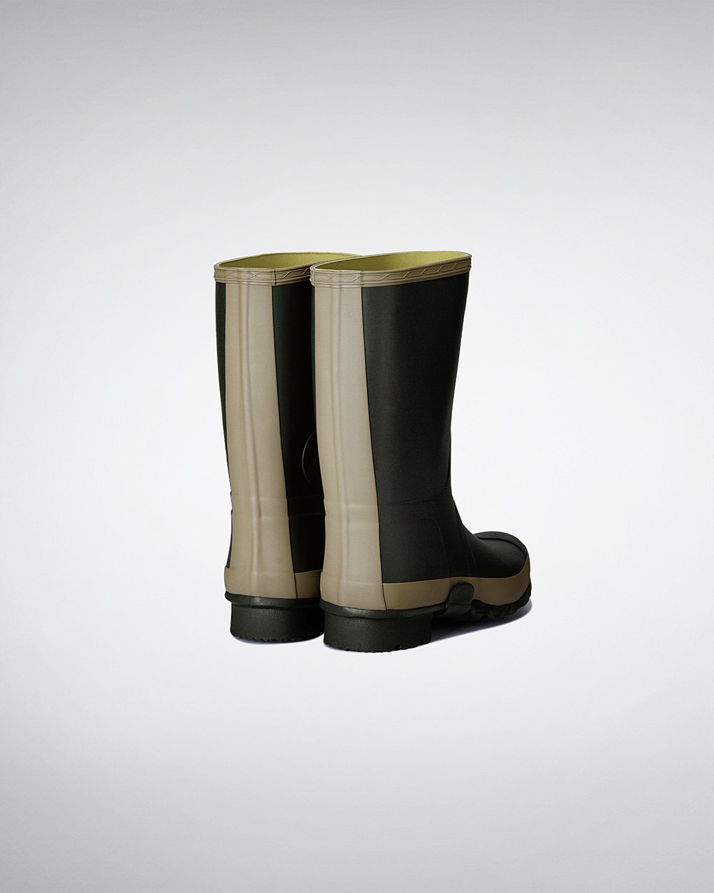 Men Hunter Gardener | Short Rain Boots Dark Olive | NZ-87251-PLRT